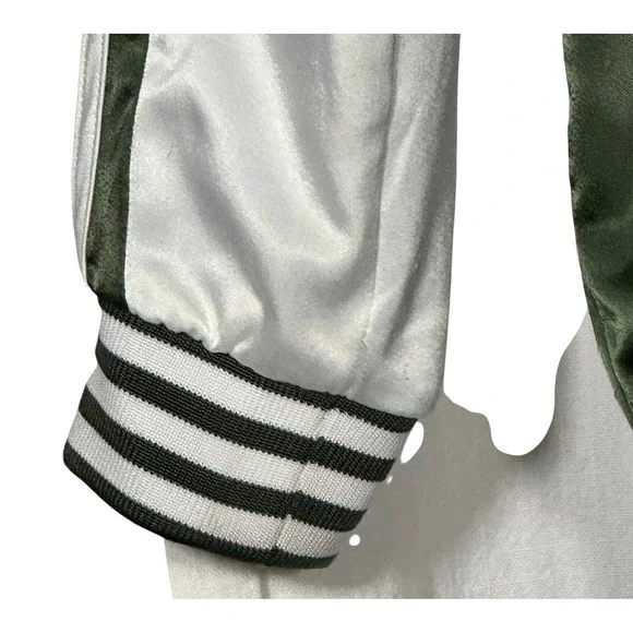 Adidas Sample Bomber Jacket Kids 5/6‎ Sukajan Tiger Embroidered Satin Green Rare - Picture 6 of 16